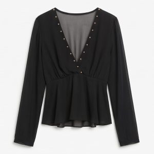 BLUSA PEPLUM TACHUELAS